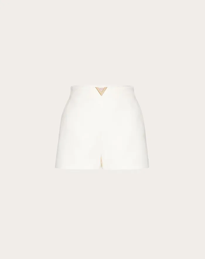 Valentino Pants And Shorts Woman Crepe Couture Shorts For Woman In Navy Navy Valentino Pants And Shorts Woman Crepe Couture Shorts For Woman In Navy Navy