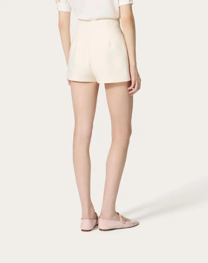 Valentino Pants And Shorts Woman Crepe Couture Shorts For Woman In Navy Navy Valentino Pants And Shorts Woman Crepe Couture Shorts For Woman In Navy Navy