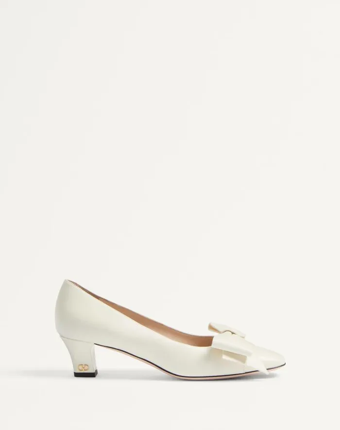 Valentino Pumps Woman Bowow Pumps In Kidskin 45mm For Woman In Water Rose Water Rose Valentino Pumps Woman Bowow Pumps In Kidskin 45mm For Woman In Water Rose Water Rose