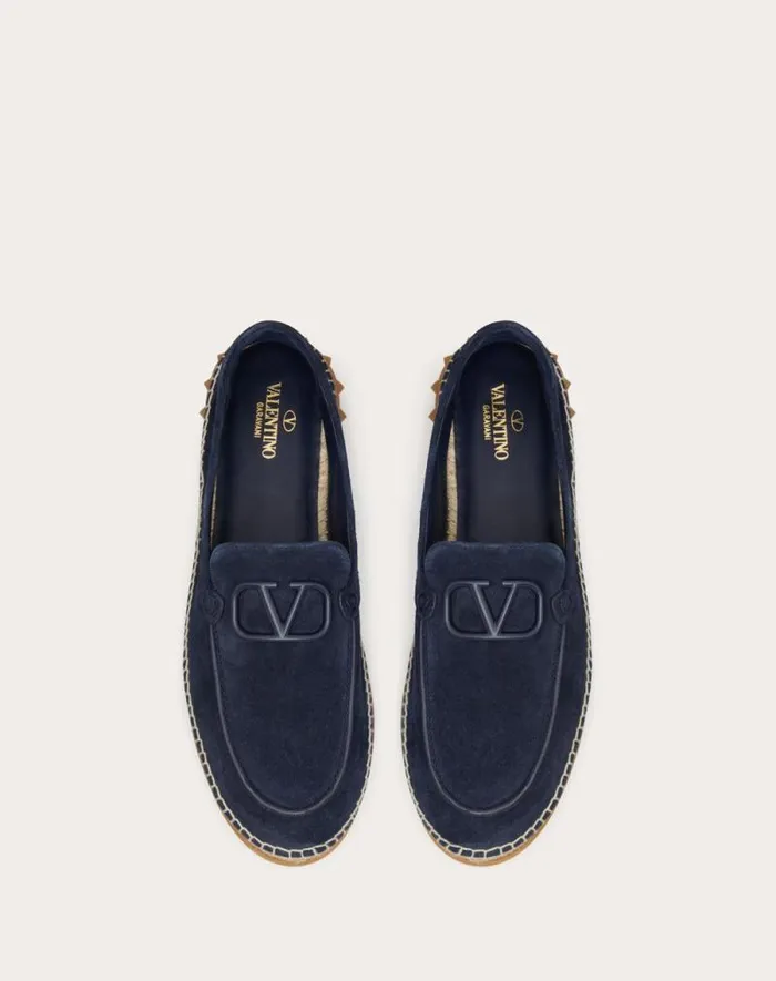 Valentino Sandals Man Leisure Flows Espadrilles In Split Leather For Man In Beige Beige Valentino Sandals Man Leisure Flows Espadrilles In Split Leather For Man In Beige Beige