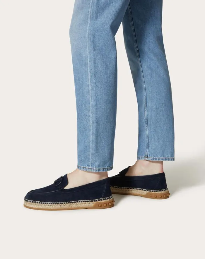 Valentino Sandals Man Leisure Flows Espadrilles In Split Leather For Man In Beige Beige Valentino Sandals Man Leisure Flows Espadrilles In Split Leather For Man In Beige Beige