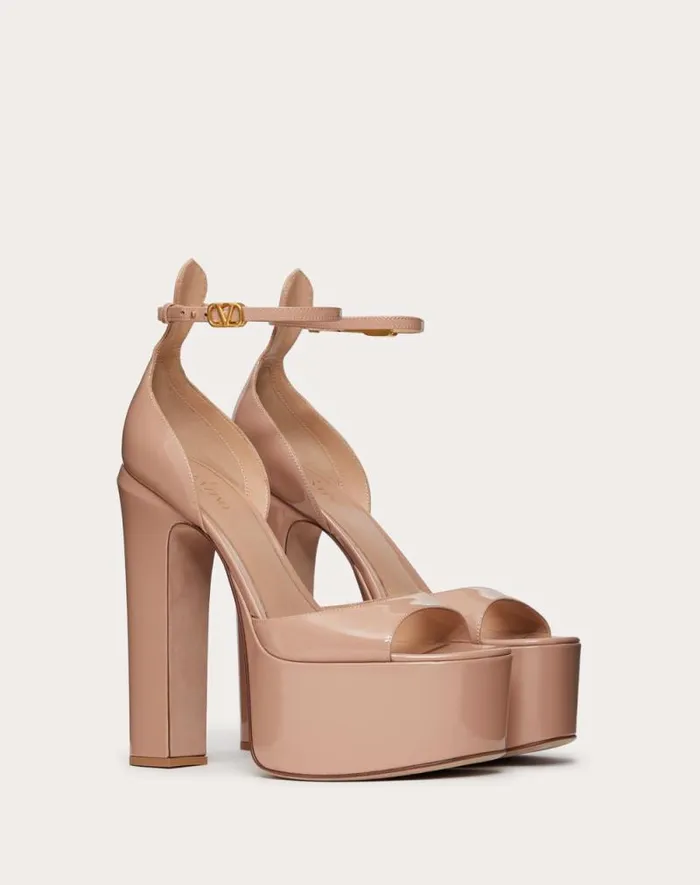 Valentino Sandals Woman Valentino Garavani Tango Patent Leather Platform Sandal 155mm For Woman In Rose Cannelle Rose Cannelle Valentino Sandals Woman Valentino Garavani Tango Patent Leather Platform Sandal 155mm For Woman In Rose Cannelle Rose Cannelle
