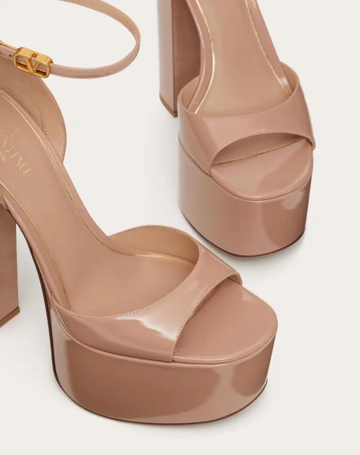 Valentino Sandals Woman Valentino Garavani Tango Patent Leather Platform Sandal 155mm For Woman In Rose Cannelle Rose Cannelle Valentino Sandals Woman Valentino Garavani Tango Patent Leather Platform Sandal 155mm For Woman In Rose Cannelle Rose Cannelle