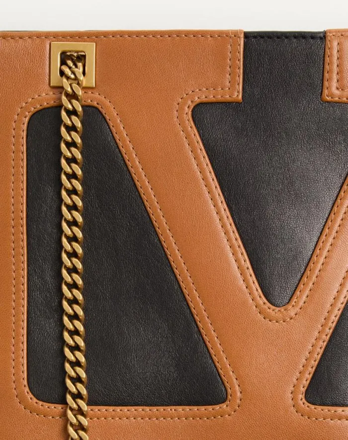 Valentino Shoulder Bags WomanMan Valentino Garavani Viva Superstar Small Nappa Leather Shopping Bag For Woman In Blackbrown Blackbrown