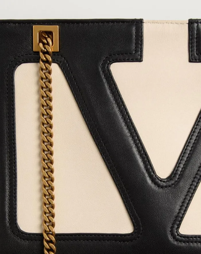 Valentino Shoulder Bags WomanMan Valentino Garavani Viva Superstar Small Nappa Leather Shopping Bag For Woman In Blackbrown Blackbrown