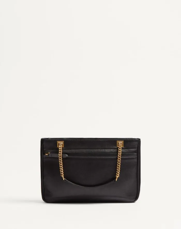 Valentino Shoulder Bags WomanMan Valentino Garavani Viva Superstar Small Nappa Leather Shopping Bag For Woman In Blackbrown Blackbrown