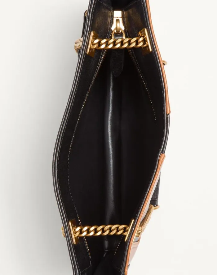 Valentino Shoulder Bags WomanMan Valentino Garavani Viva Superstar Small Nappa Leather Shopping Bag For Woman In Blackbrown Blackbrown