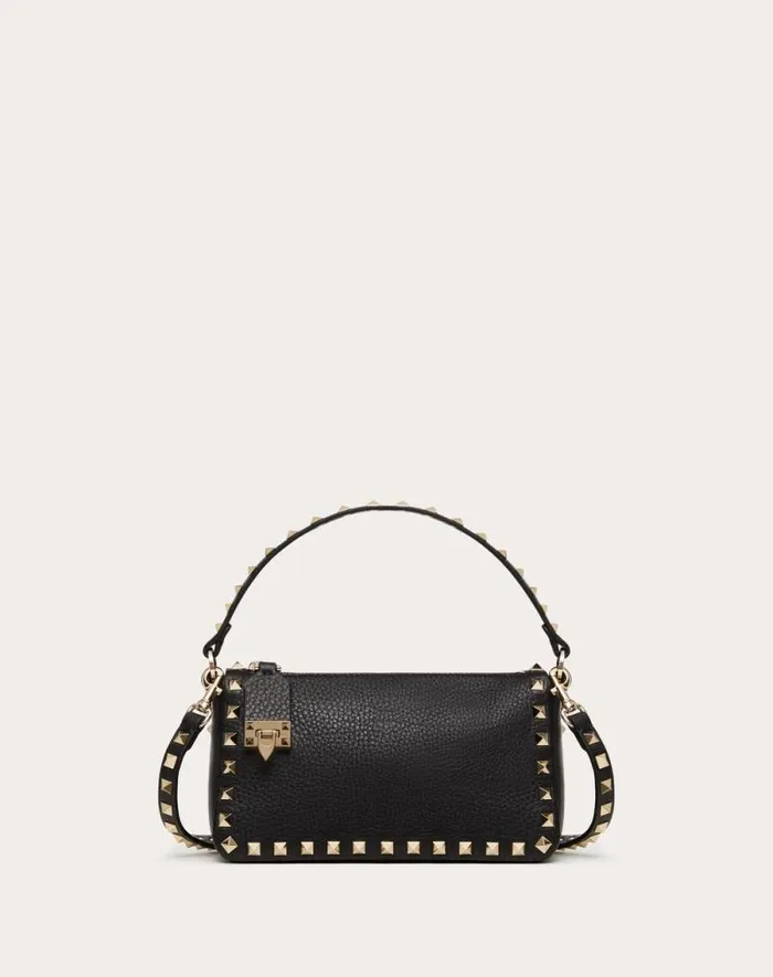 Valentino Shoulder Bags Woman Small Rockstud Grainy Calfskin Crossbody Bag For Woman In Light Ivory Light Ivory Valentino Shoulder Bags Woman Small Rockstud Grainy Calfskin Crossbody Bag For Woman In Light Ivory Light Ivory