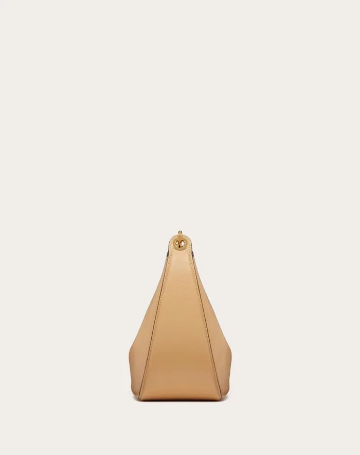 Valentino Shoulder Bags Woman Small Vlogo Moon Hobo Bag In Grainy Calfskin With Chain For Woman In Black Black Valentino Shoulder Bags Woman Small Vlogo Moon Hobo Bag In Grainy Calfskin With Chain For Woman In Black Black