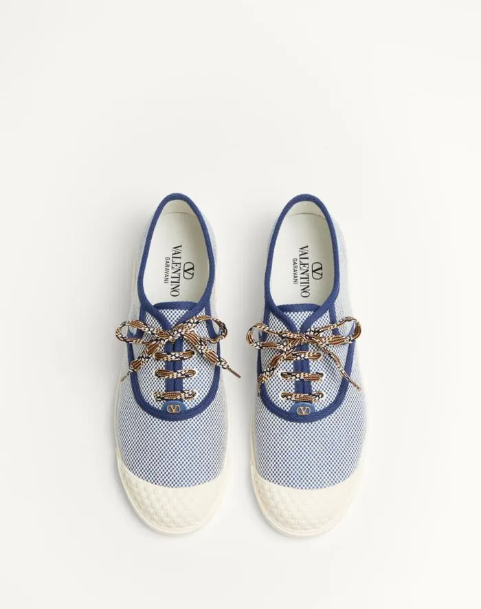 Valentino Sneakers Man Bay By Bay Fabric Sneaker For Man In Tobacco Tobacco Valentino Sneakers Man Bay By Bay Fabric Sneaker For Man In Tobacco Tobacco