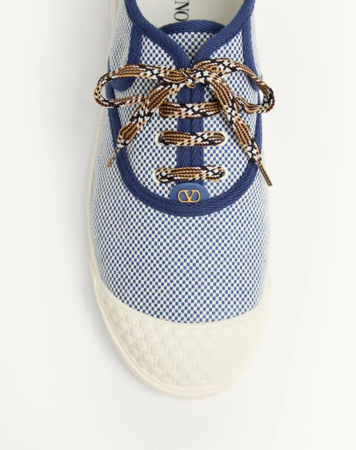 Valentino Sneakers Man Bay By Bay Fabric Sneaker For Man In Tobacco Tobacco Valentino Sneakers Man Bay By Bay Fabric Sneaker For Man In Tobacco Tobacco