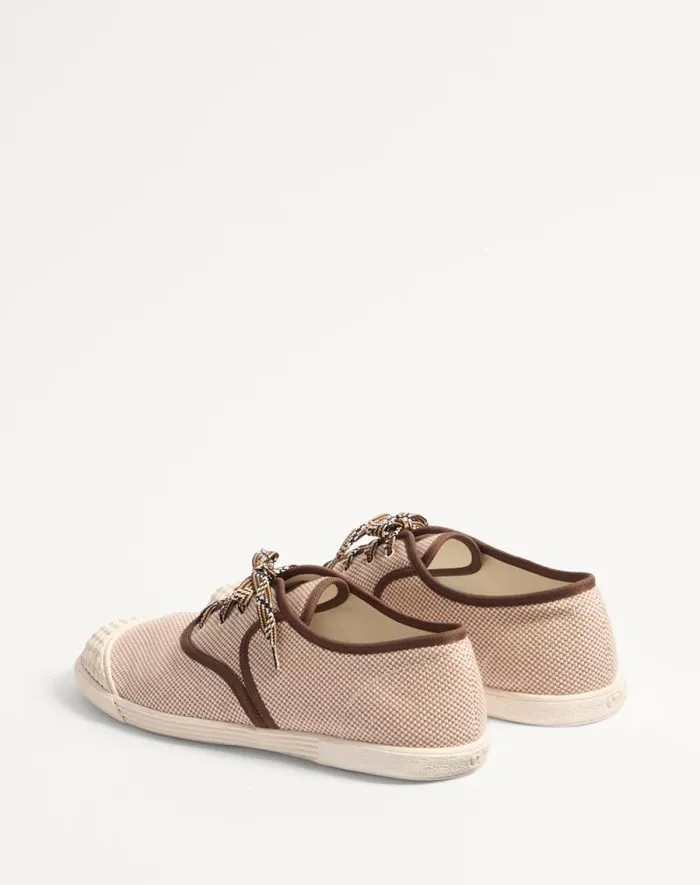 Valentino Sneakers Man Bay By Bay Fabric Sneaker For Man In Tobacco Tobacco Valentino Sneakers Man Bay By Bay Fabric Sneaker For Man In Tobacco Tobacco