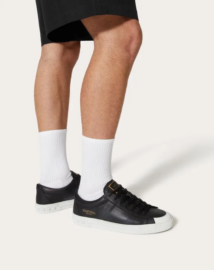 Valentino Sneakers Man Cityplanet Calfskin Sneaker For Man In White White Valentino Sneakers Man Cityplanet Calfskin Sneaker For Man In White White