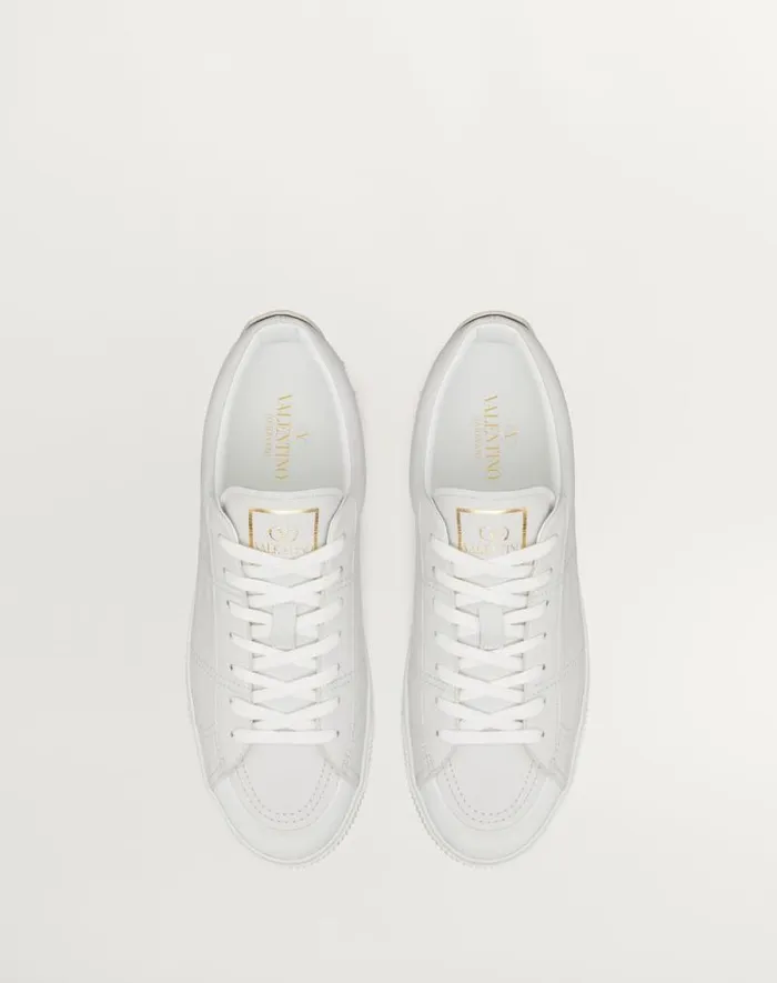 Valentino Sneakers Man Cityplanet Calfskin Sneaker For Man In White White Valentino Sneakers Man Cityplanet Calfskin Sneaker For Man In White White