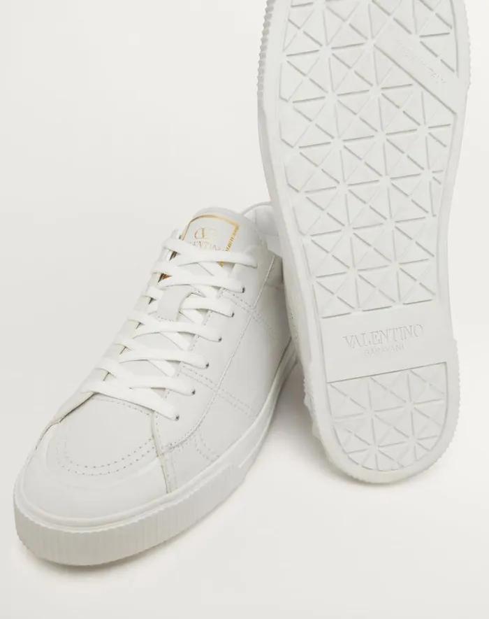 Valentino Sneakers Man Cityplanet Calfskin Sneaker For Man In White White Valentino Sneakers Man Cityplanet Calfskin Sneaker For Man In White White