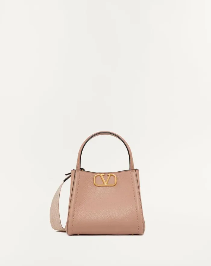 Valentino Top Handle Bags Woman Valentino Garavani Alltime Small Handbag In Grainy Calfskin For Woman In Porcelain Blue Porcelain Blue Valentino Top Handle Bags Woman Valentino Garavani Alltime Small Handbag In Grainy Calfskin For Woman In Porcelain Blue Porcelain Blue