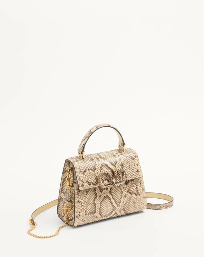 Valentino Top Handle Bags Woman Valentino Garavani Vsling Small Python Handbag For Woman In Ivory Ivory Valentino Top Handle Bags Woman Valentino Garavani Vsling Small Python Handbag For Woman In Ivory Ivory