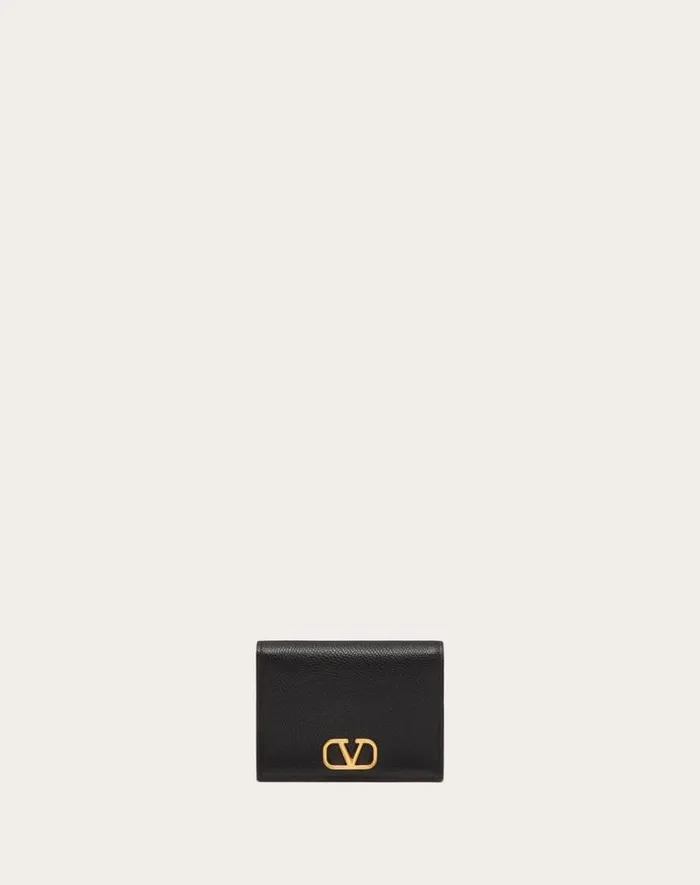 Valentino Wallets And Small Leather Goods Woman Compact Vlogo Signature Grainy Calfskin Wallet For Woman In Rose Cannelle Rose Cannelle Valentino Wallets And Small Leather Goods Woman Compact Vlogo Signature Grainy Calfskin Wallet For Woman In Rose Cannelle Rose Cannelle