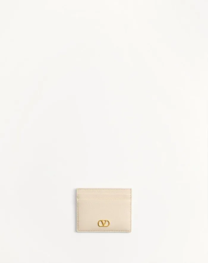 Valentino Wallets And Small Leather Goods Woman Vlogo Signature Grainy Calfskin Card Holder For Woman In Black Black Valentino Wallets And Small Leather Goods Woman Vlogo Signature Grainy Calfskin Card Holder For Woman In Black Black
