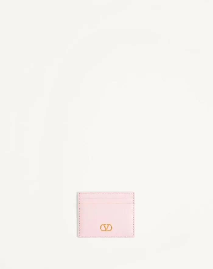 Valentino Wallets And Small Leather Goods Woman Vlogo Signature Grainy Calfskin Card Holder For Woman In Black Black Valentino Wallets And Small Leather Goods Woman Vlogo Signature Grainy Calfskin Card Holder For Woman In Black Black
