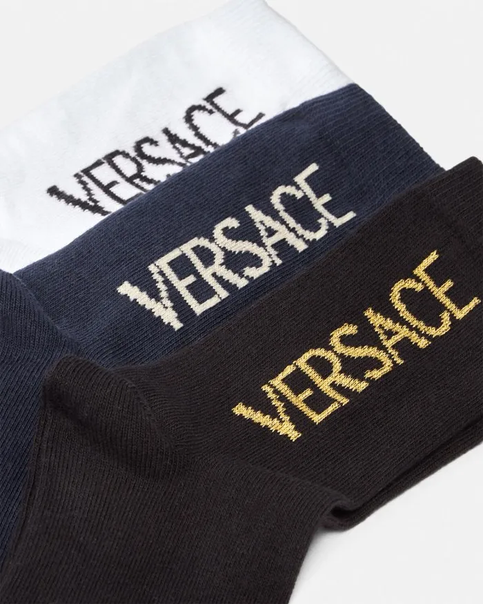 Versace Logo Kids Socks 3Pack Multicolor Children Versace Accessories