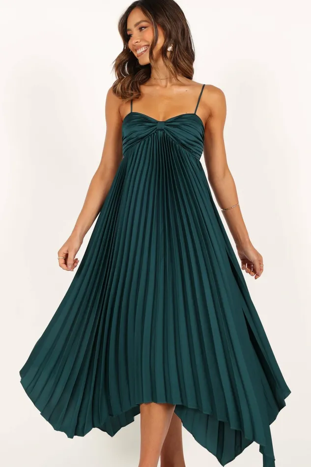 Vikki Dress Emerald Women Event Dresses Petal and Pup