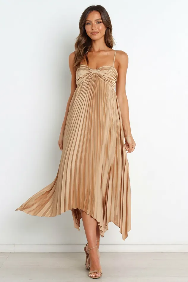 Vikki Dress Gold Dresses Petal and Pup Women