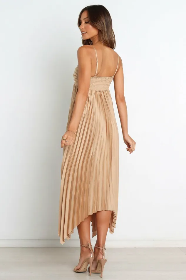 Vikki Dress Gold Dresses Petal and Pup Women