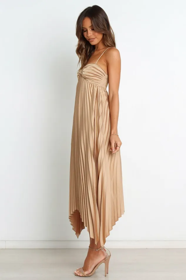 Vikki Dress Gold Dresses Petal and Pup Women