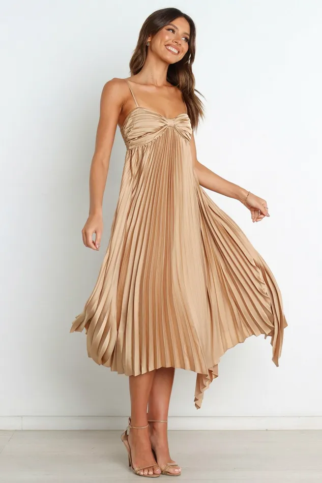 Vikki Dress Gold Dresses Petal and Pup Women
