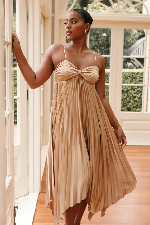Vikki Dress Gold Dresses Petal and Pup Women