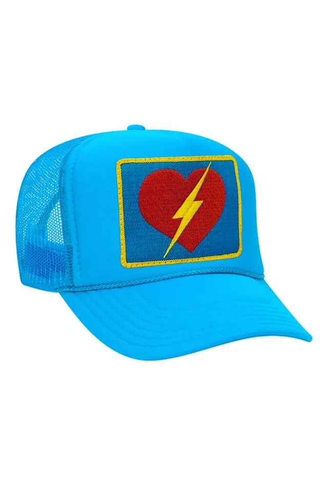 Vintage Bolt Heart Trucker Hat WomenMen Aviator Nation Trucker Hats