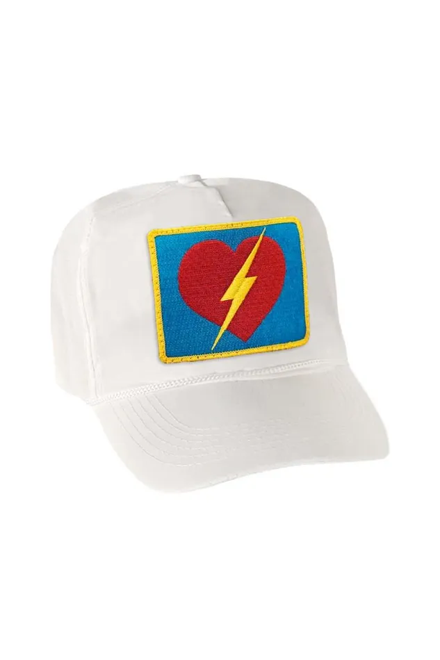 Vintage Bolt Heart Trucker Hat WomenMen Aviator Nation Trucker Hats