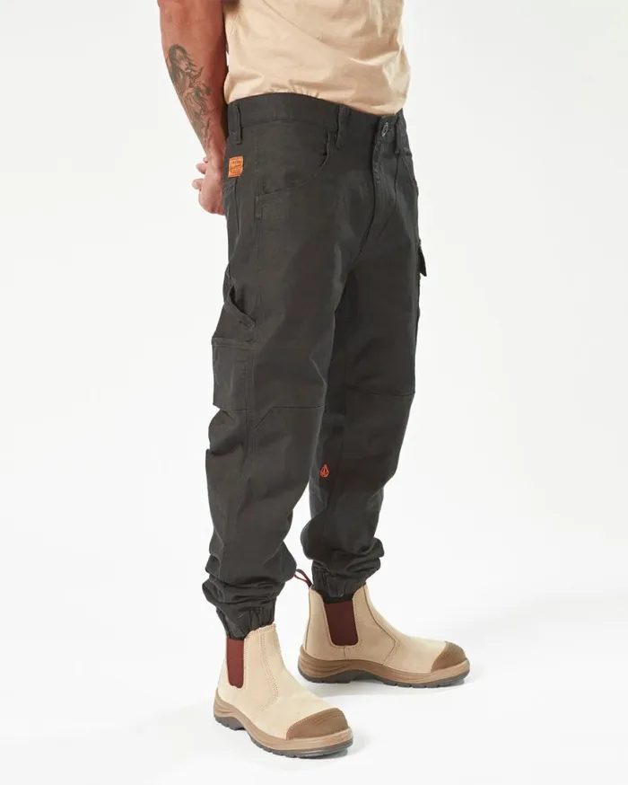 Volcom Workwear Caliper Cuff Pants 8211 Black Mens Volcom Pants