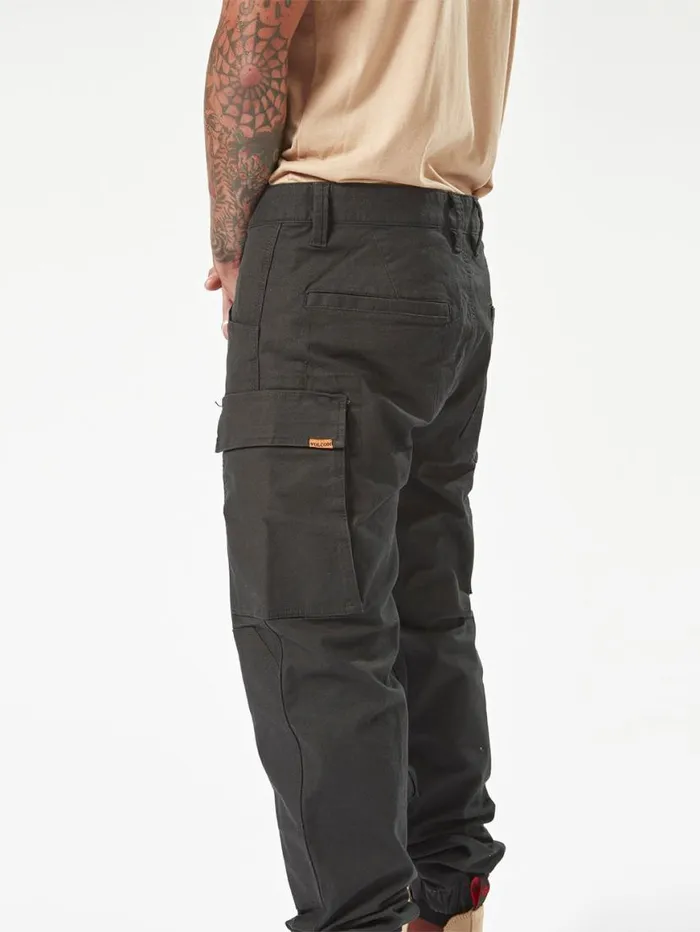 Volcom Workwear Caliper Cuff Pants 8211 Black Mens Volcom Pants