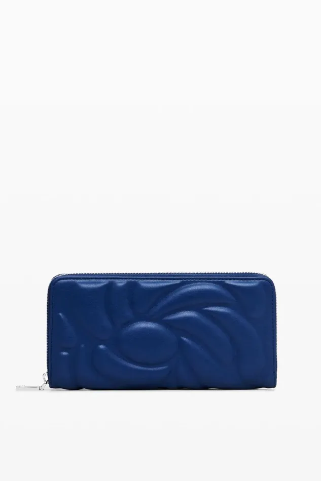 Wallets Women Desigual Geometric Floral Zip Wallet Blue