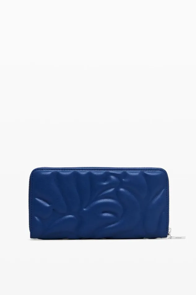 Wallets Women Desigual Geometric Floral Zip Wallet Blue