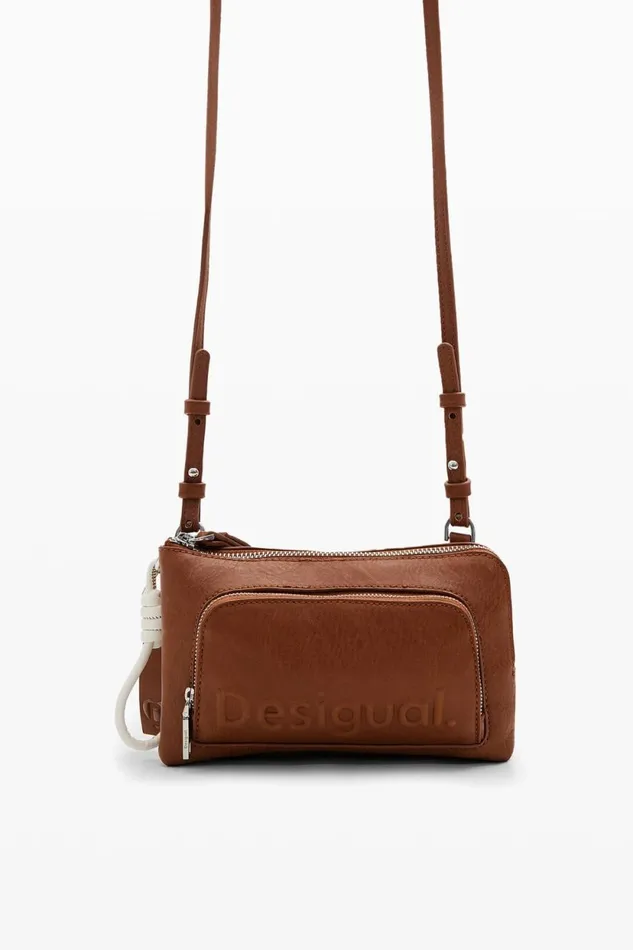 Wallets Women Desigual Logo Mini Bag Brown