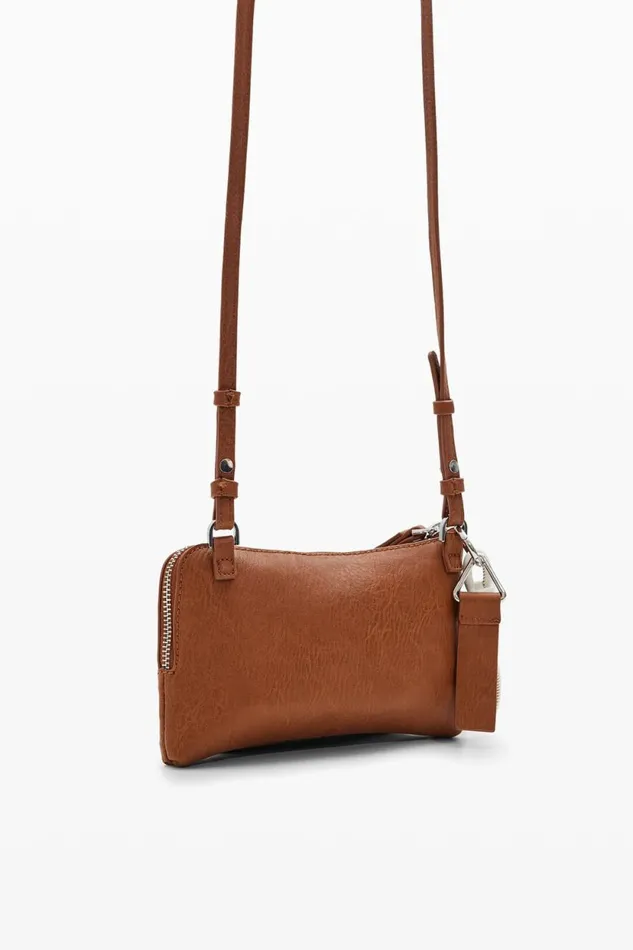 Wallets Women Desigual Logo Mini Bag Brown