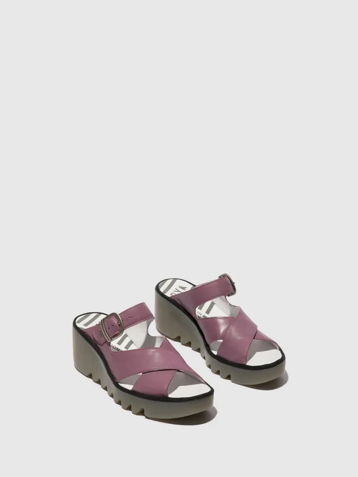 Wedge Mules BOCY409FLY VIOLET Women Fly London Mules