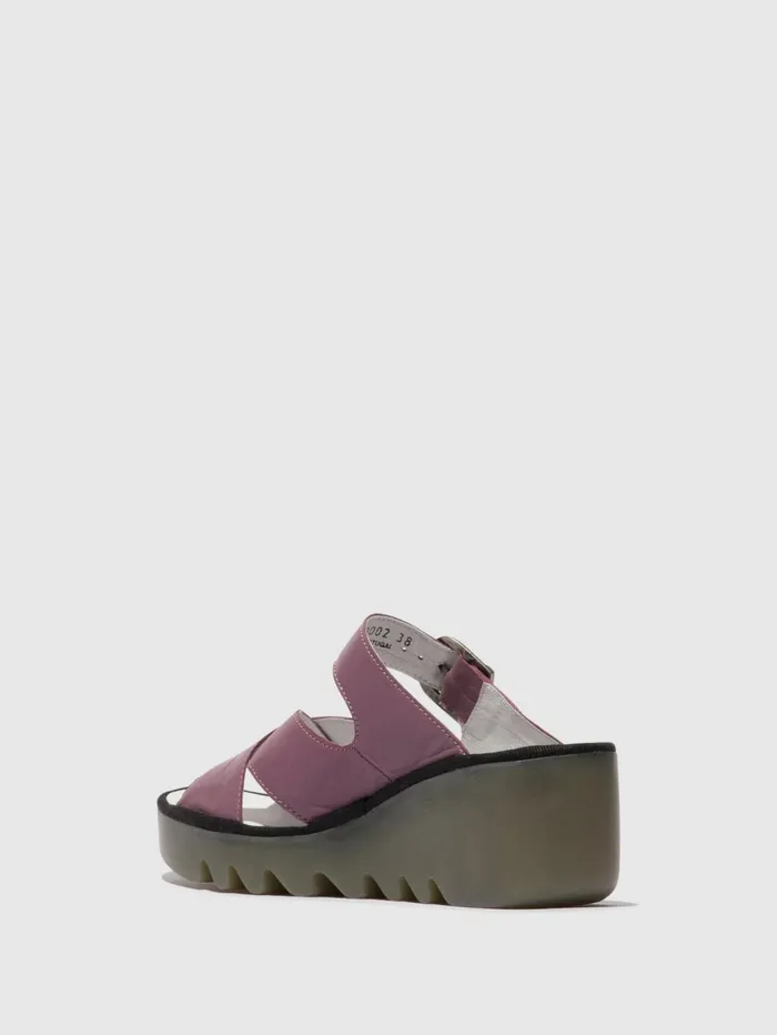 Wedge Mules BOCY409FLY VIOLET Women Fly London Mules