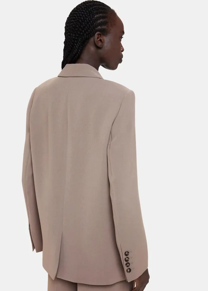 Whistles Coats and Jackets Taupe Nina Double Breasted Blazer 8211 Women