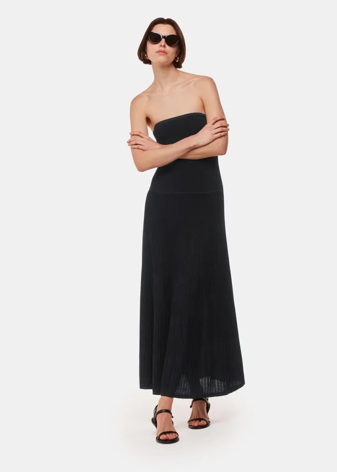 Whistles Dresses Black Bandeau Knit Sweater Dress 8211 Women