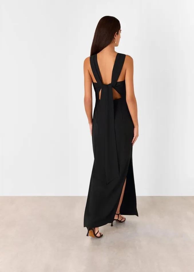 Whistles Dresses Black Tie Back Maxi Dress 8211 Women