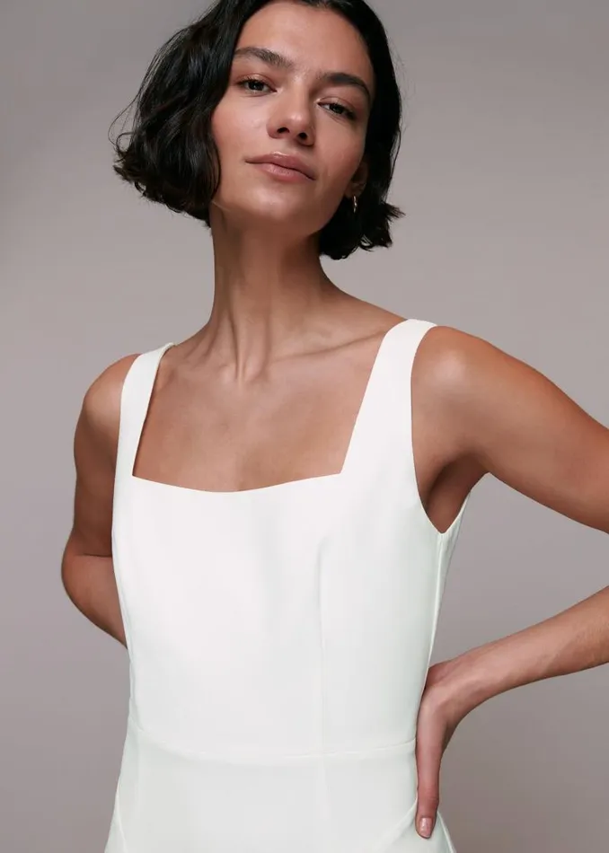 Whistles Dresses Ivory Mia Square Neck Wedding Dress 8211 Women