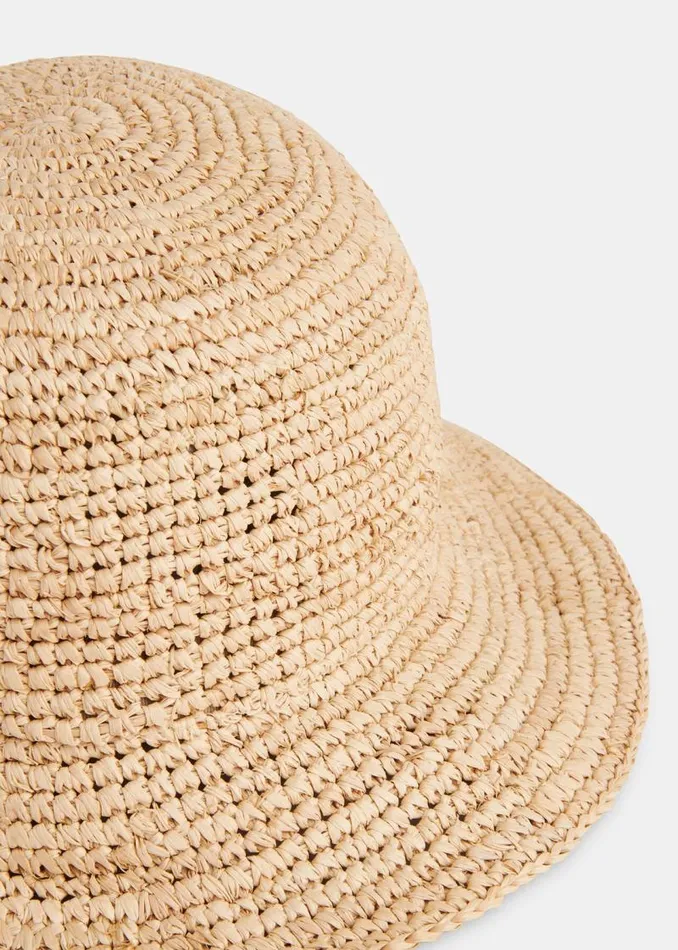 Whistles Hats Gloves and Scarves Neutral Straw Bucket Hat 8211 Women