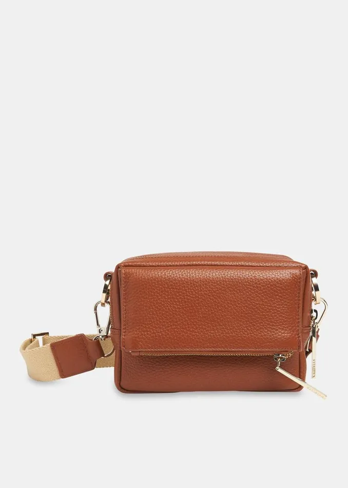Whistles Leather Tan Bibi Crossbody Bag 8211 Women