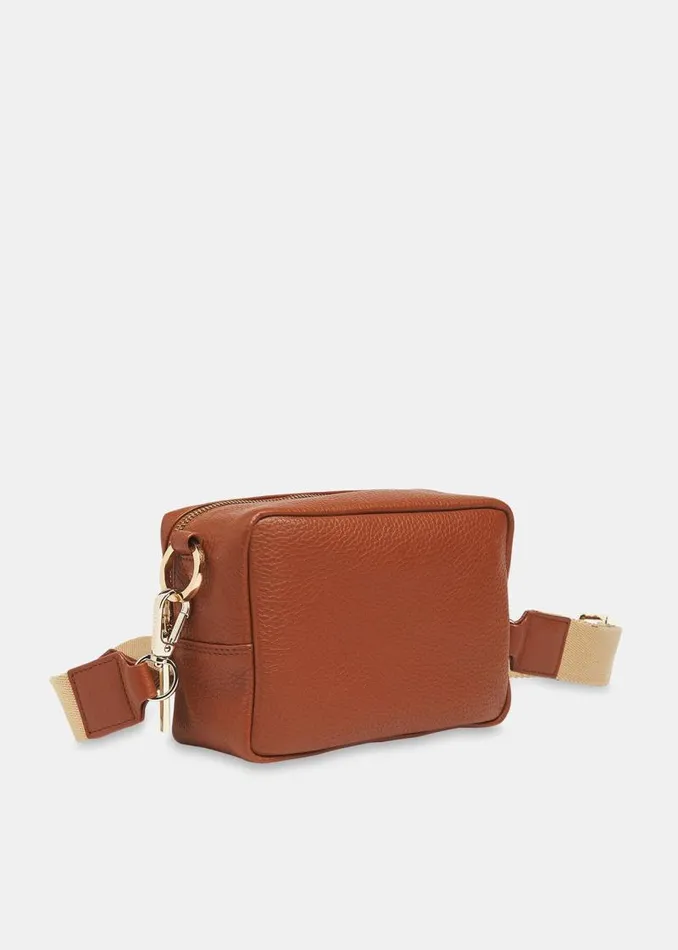 Whistles Leather Tan Bibi Crossbody Bag 8211 Women