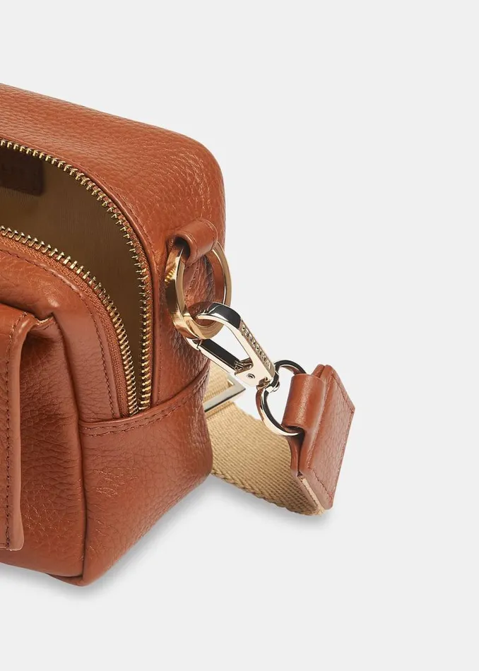Whistles Leather Tan Bibi Crossbody Bag 8211 Women