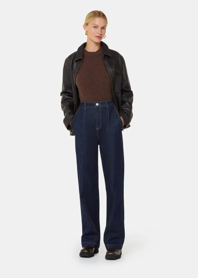 Whistles Pants Dark Denim Seam Detail Jean 8211 Women